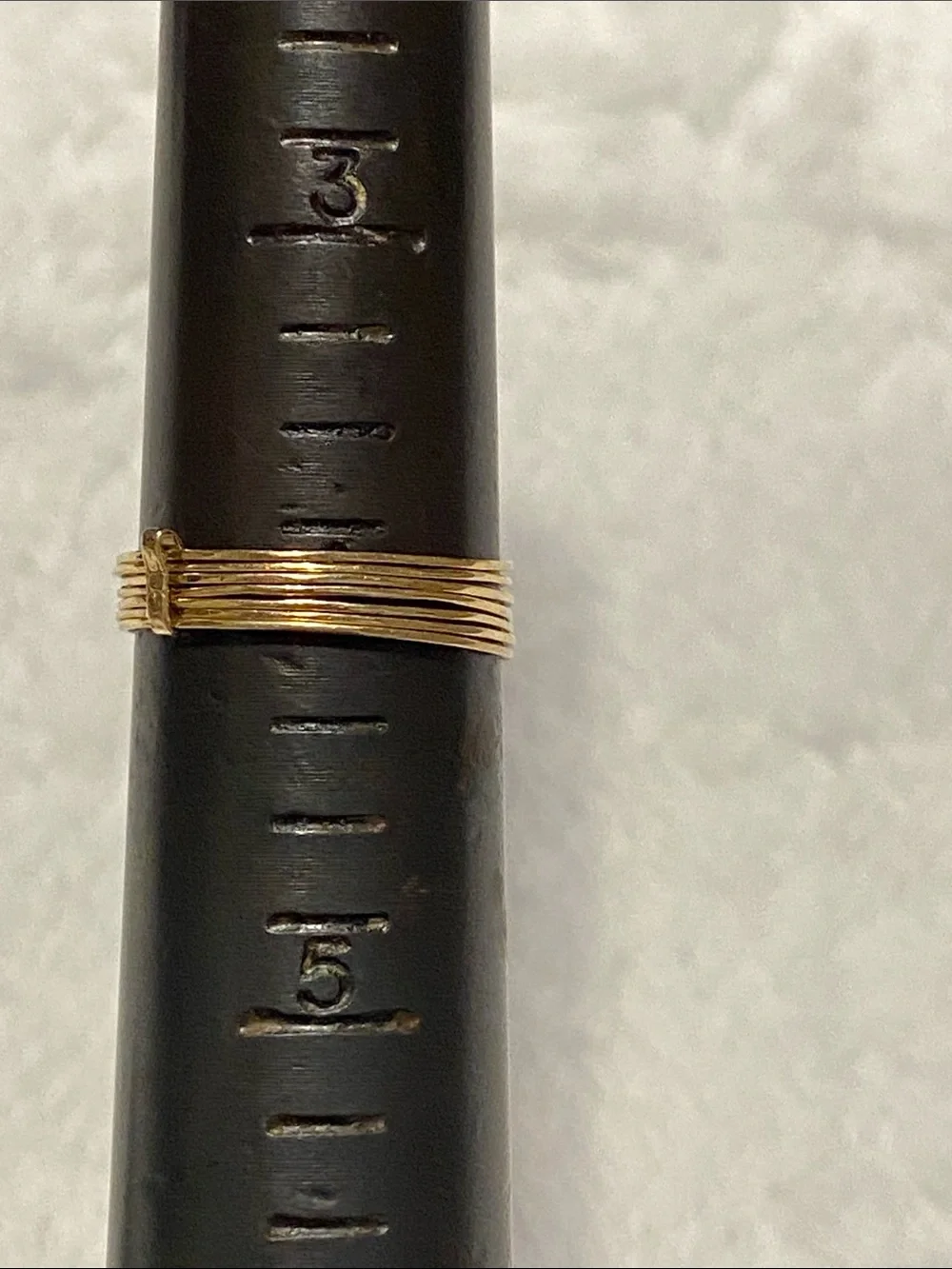 14 K Gold Multi-Band Wire Stack Ring  .66 grams